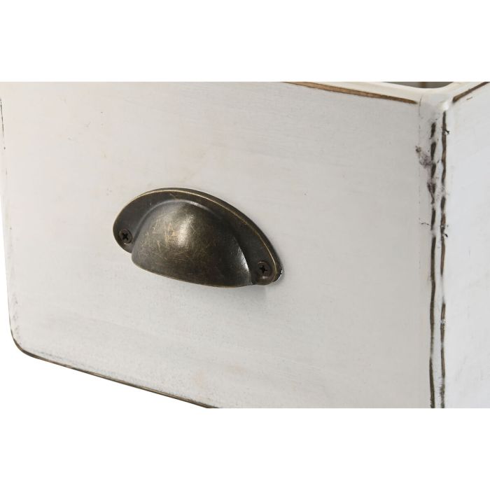 Cajas de almacenamiento Home ESPRIT Blanco Madera de abeto 35 x 22 x 15 cm 3 Piezas 3