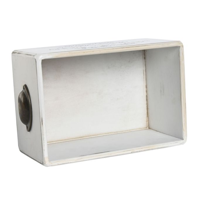 Cajas de almacenamiento Home ESPRIT Blanco Madera de abeto 35 x 22 x 15 cm 3 Piezas 2
