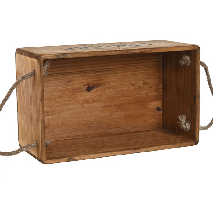 Cajas de almacenamiento Home ESPRIT Genuine Natural Madera de abeto 38 x 24 x 20 cm 3 Piezas 2