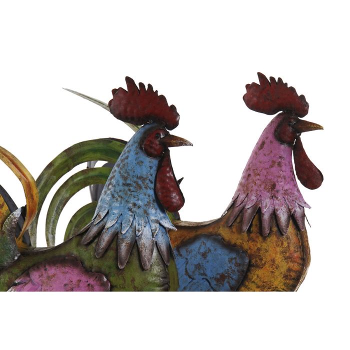 Figura Decorativa Home ESPRIT Multicolor Gallo 44 x 17 x 61 cm (2 Unidades) 2