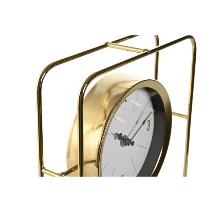 Reloj de Mesa Home ESPRIT Dorado Metal Cristal 21,8 x 6 x 21,8 cm 3