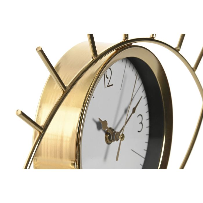 Reloj de Pared Home ESPRIT Dorado Metal 29 x 4 x 22 cm 3