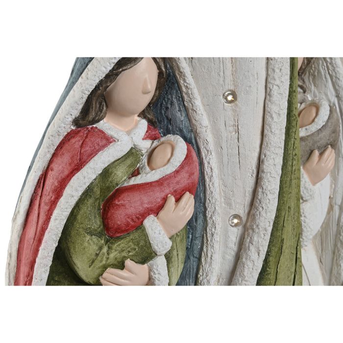 Belén de Navidad Home ESPRIT Blanco Verde Gris Magnesio 27,5 x 11 x 60 cm (2 Unidades) 2