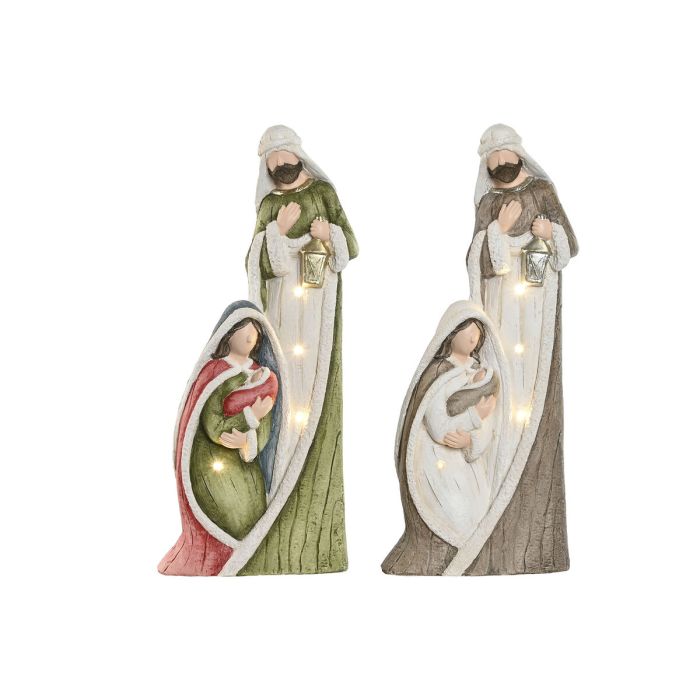 Nacimiento Navidad Tradicional DKD Home Decor Gris Verde 11 x 60 x 27.5 cm (2 Unidades)