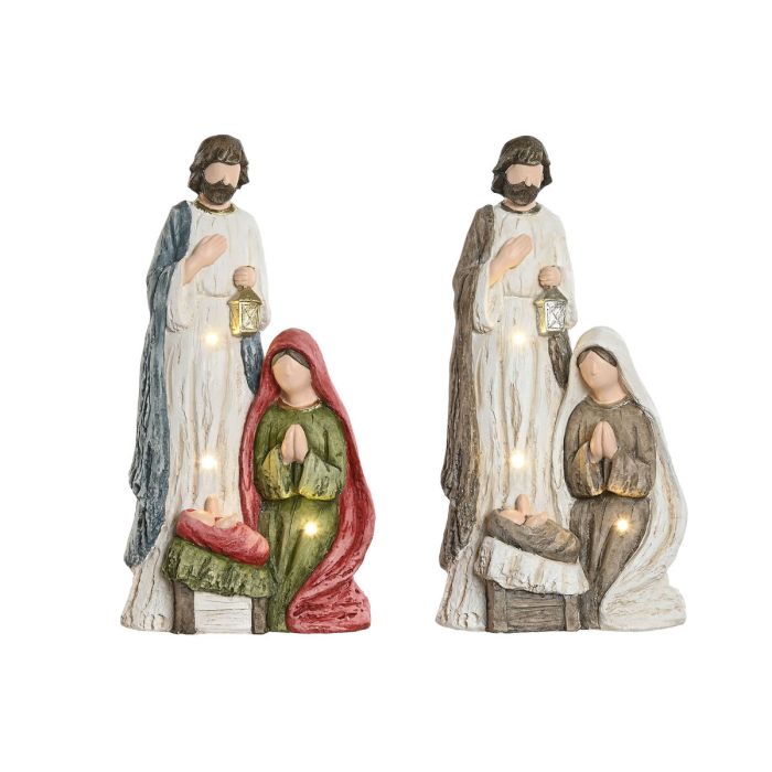 Nacimiento Navidad Tradicional DKD Home Decor Gris Verde 12 x 44 x 22.5 cm (2 Unidades)