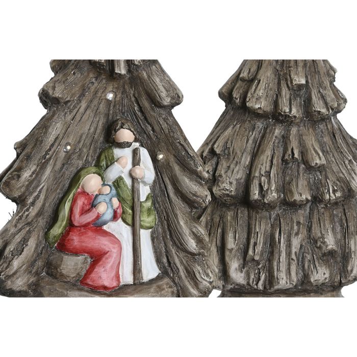 Belén de Navidad Home ESPRIT Verde Gris Magnesio 23 x 13,5 x 45 cm (2 Unidades) 3