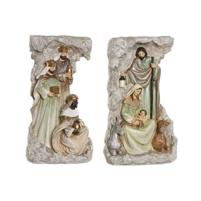 Nacimiento Navidad Tradicional DKD Home Decor Multicolor 11 x 31.5 x 19.5 cm (2 Unidades)