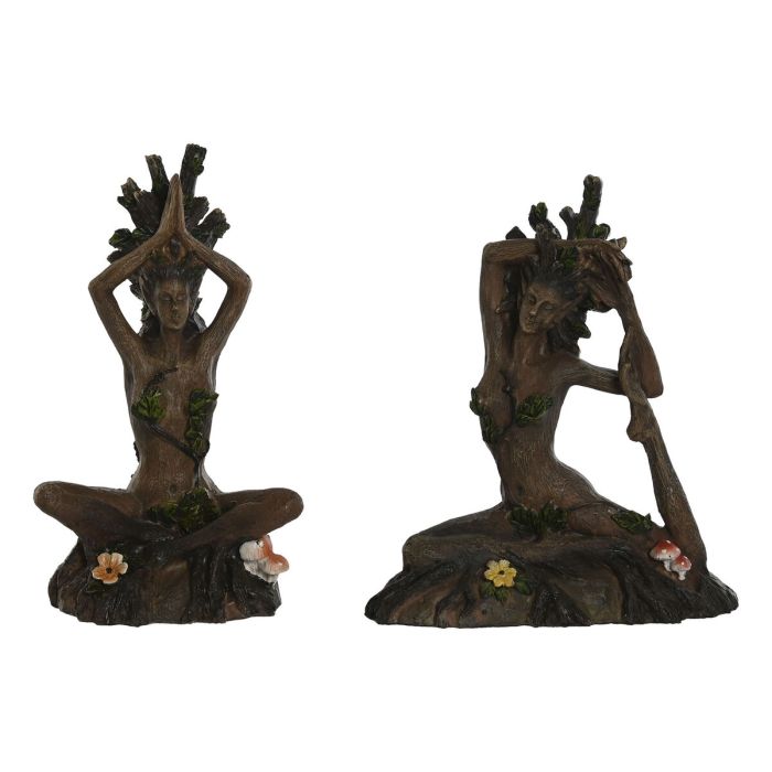 Figura Indio DKD Home Decor Marron 6 x 16 x 13 cm (2 Unidades)