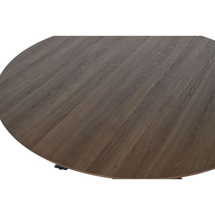 Mesa de Comedor Home ESPRIT Marrón Negro Hierro Madera MDF 120 x 120 x 75 cm 4