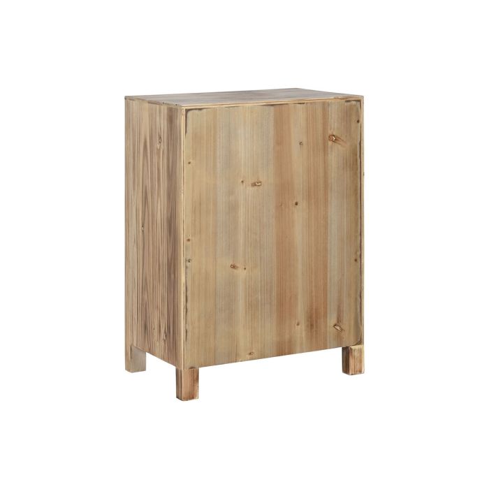 Mesita de Noche Home ESPRIT Negro Natural Madera de abeto Madera MDF 45 x 34 x 66 cm 9