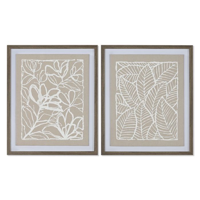 Cuadro Urban DKD Home Decor Beige Blanco 4 x 60 x 50 cm (2 Unidades)