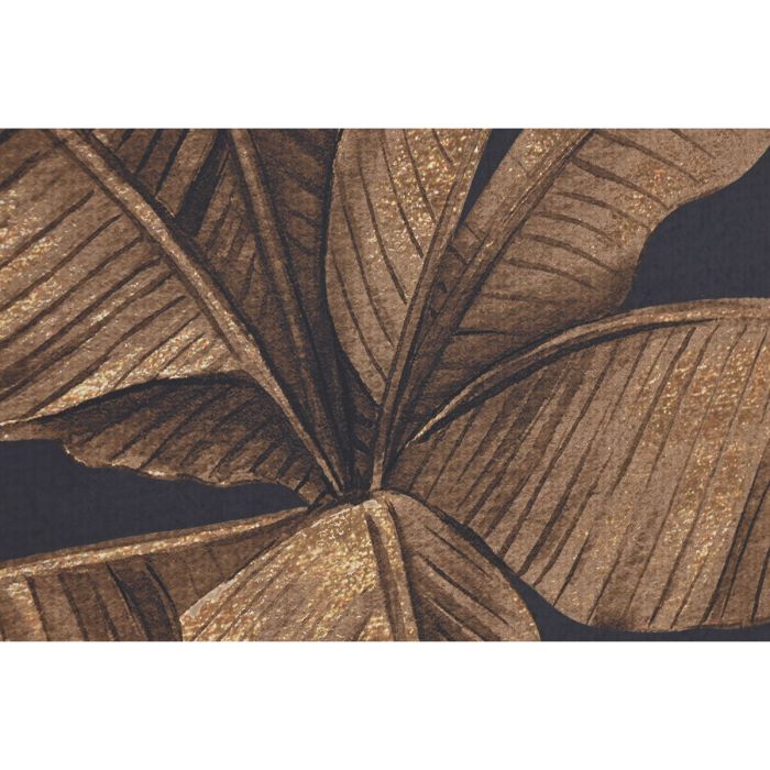 Cuadro Home ESPRIT Negro Dorado Palmeras Tropical 103 x 4,5 x 143 cm (2 Unidades) 2