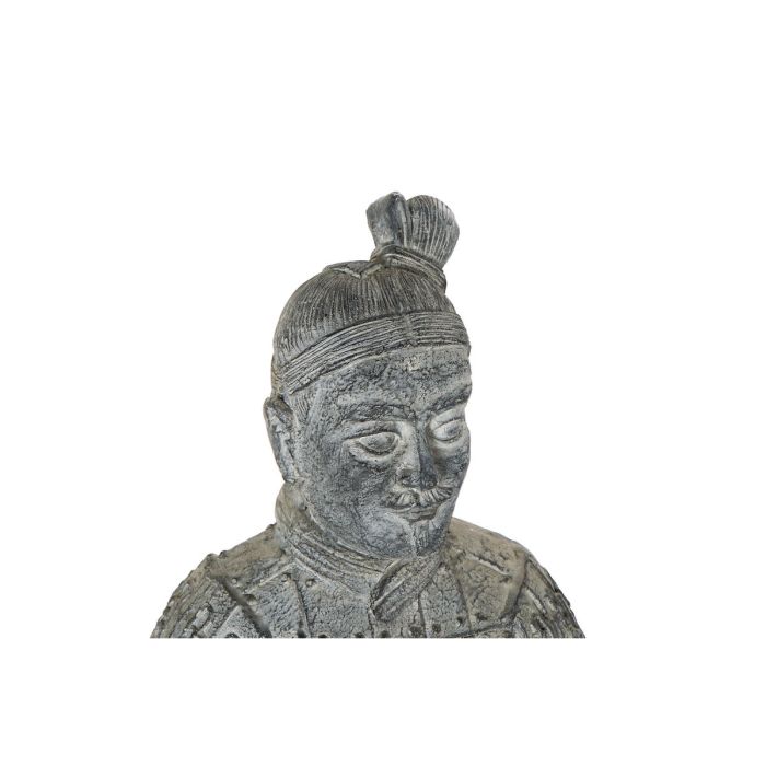 Figura Decorativa Home ESPRIT Gris claro Oriental Guerrero 39 x 35 x 78 cm 33 x 34 x 76 cm 3