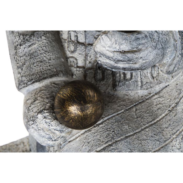 Figura Decorativa Home ESPRIT Gris claro Oriental Guerrero 39 x 35 x 78 cm 33 x 34 x 76 cm 2