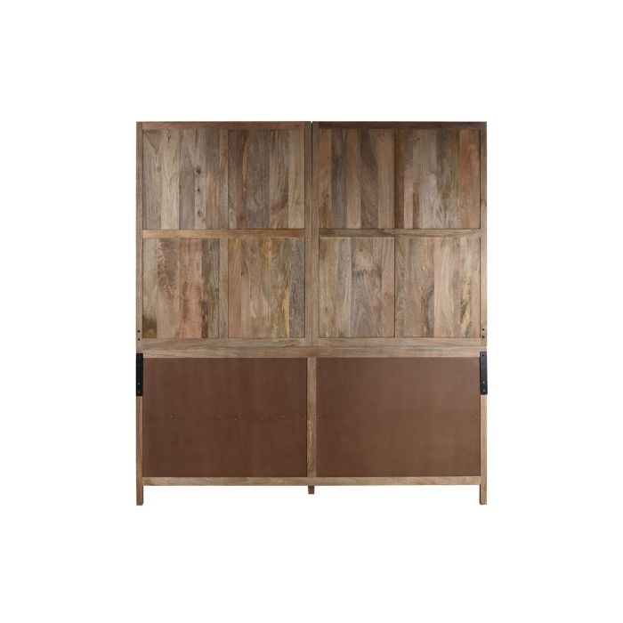 Vitrina Home ESPRIT Natural Cristal Madera de mango 200 x 45 x 230 cm 8