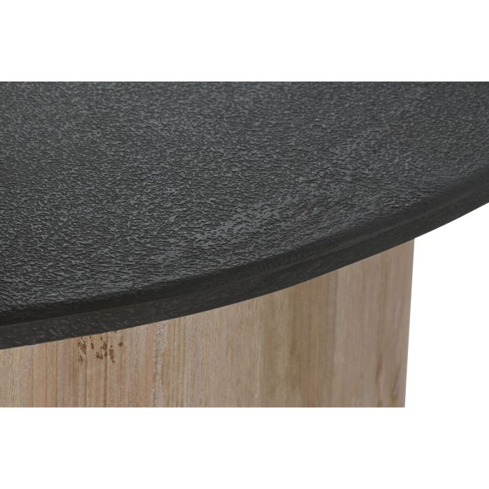 Mesa de Centro Home ESPRIT Natural Marrón oscuro Abeto 90 x 90 x 40 cm 2