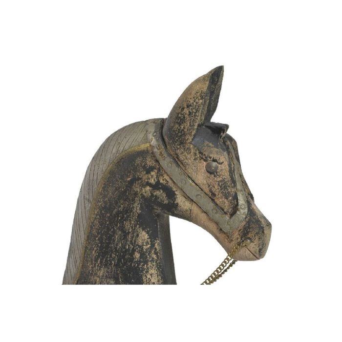 Figura Decorativa Home ESPRIT Marrón Negro Gris Natural Caballo 52 x 15 x 63 cm 50 x 15 x 63 cm 2