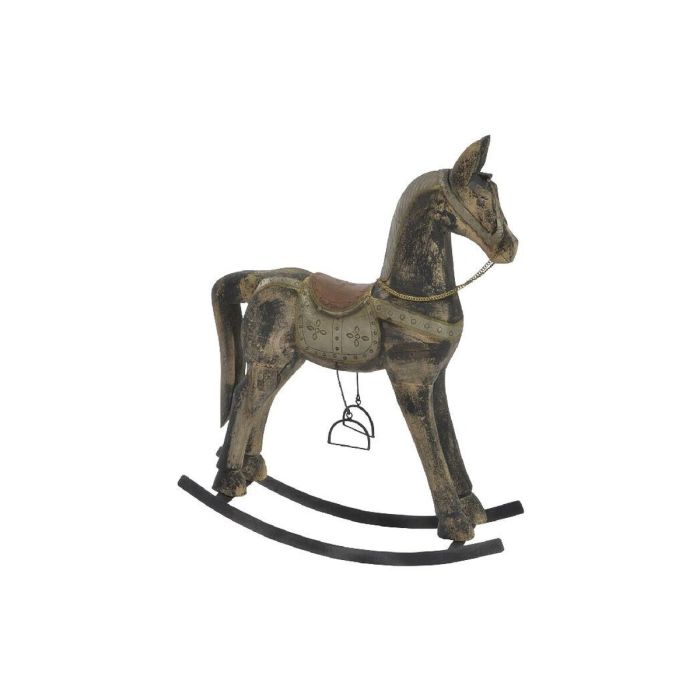 Figura Decorativa Home ESPRIT Marrón Negro Gris Natural Caballo 52 x 15 x 63 cm 50 x 15 x 63 cm