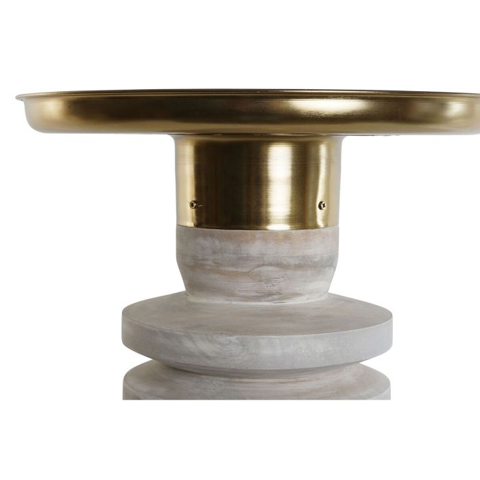 Mesa auxiliar Home ESPRIT Blanco Dorado Madera Metal 41 x 41 x 53 cm 3