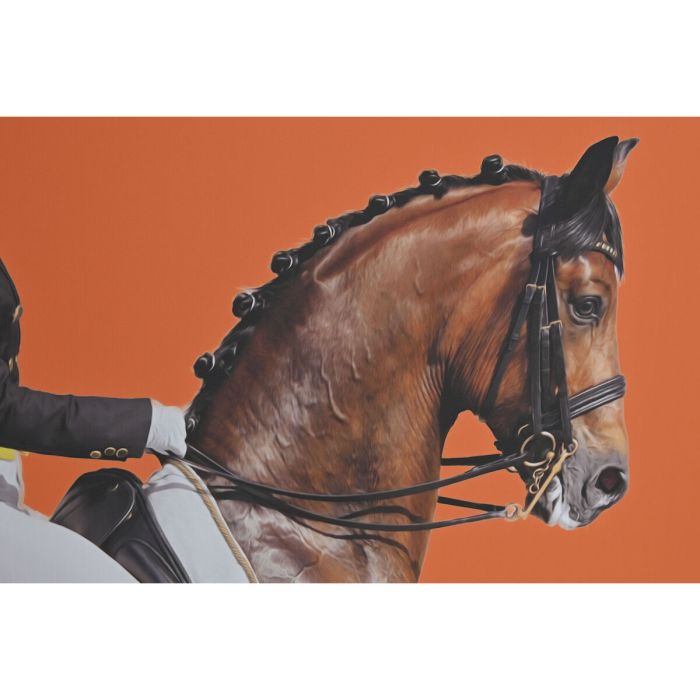 Cuadro Home ESPRIT Marrón Naranja Moderno Caballo 60 x 4 x 90 cm (2 Unidades) 2