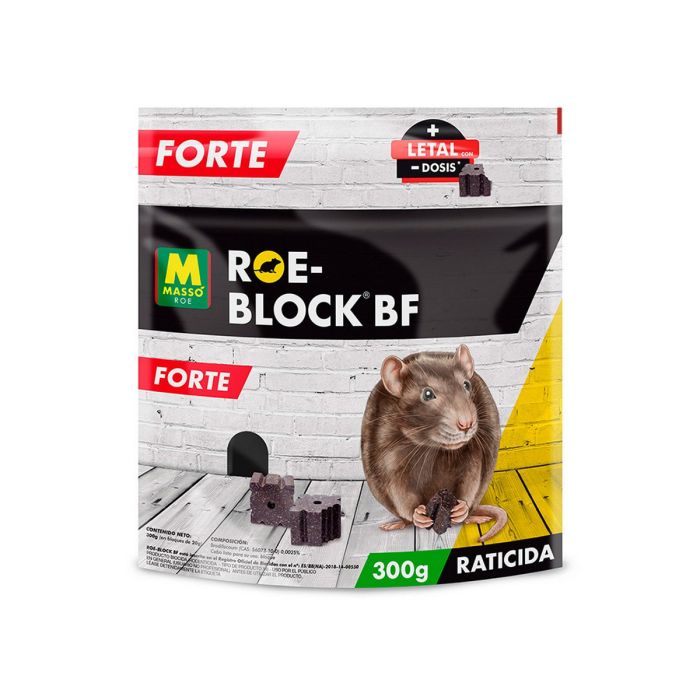 Raticida Massó Roe-Block Forte BF 300 gr