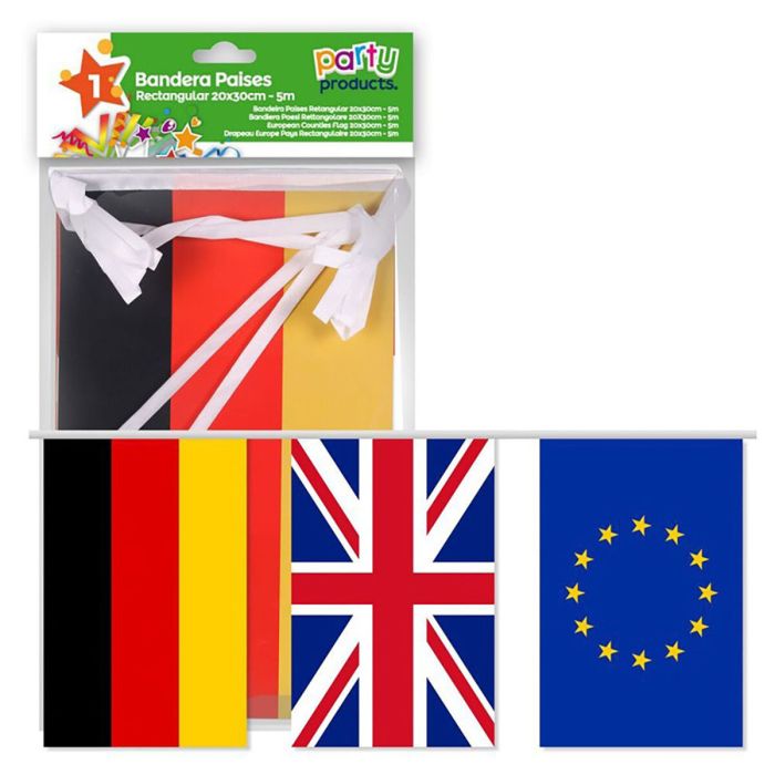 Banderas paises europeos rectangular 20x30cm party products