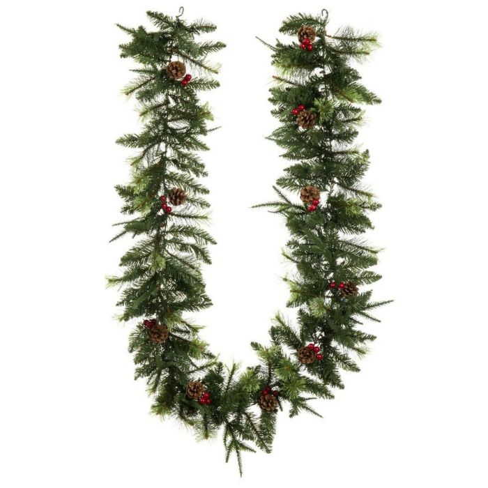 Guirnalda de Navidad PVC Polietileno Rojo Verde Natural Piñas 270 x 30 x 7 cm 2 Guirnalda de Navidad PVC Polietileno Rojo Verde Natural Piñas 270 x 30 x 7 cm 2
