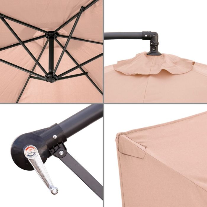 Sombrilla Monty Beige Aluminio 270 cm 1 Sombrilla Monty Beige Aluminio 270 cm 1
