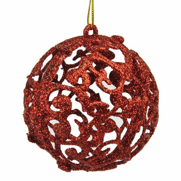 Bolas de Navidad Rojo Plástico 6 x 6 x 6 cm (12 Unidades) 2