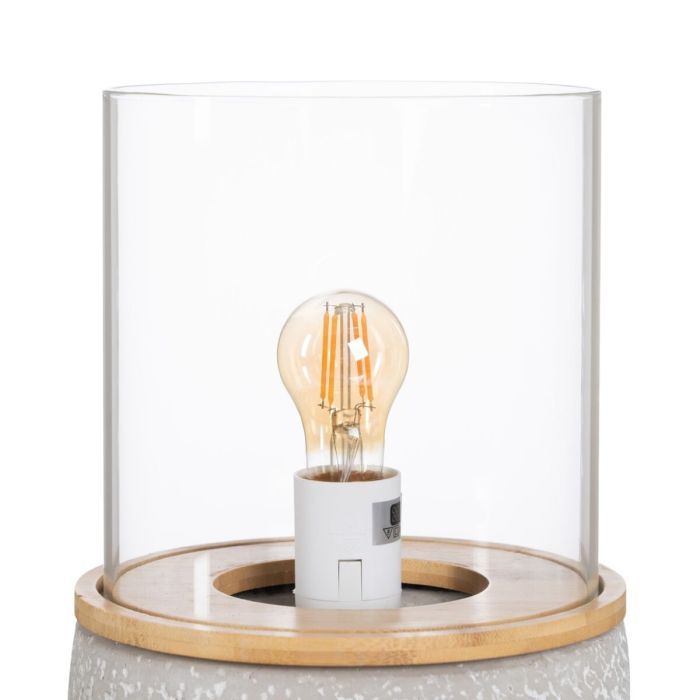Lámpara de mesa LÁMPARAS INDUSTRIALES 19,5 x 19,5 x 25 cm Cristal Gris Cemento 2