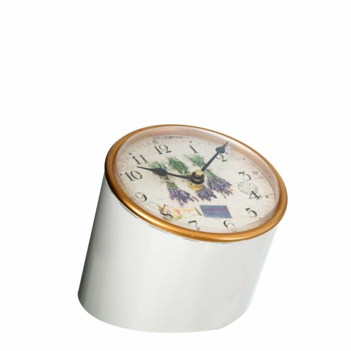 Reloj de Pared Crema PVC Hierro 16 x 16 x 17 cm