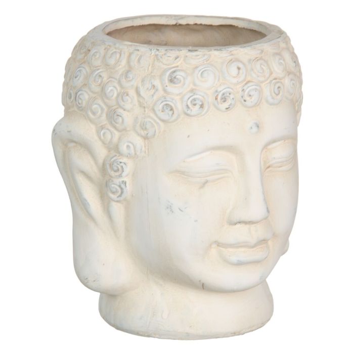 Macetero Crema Terracota Buda Oriental 14 x 14 x 15,5 cm