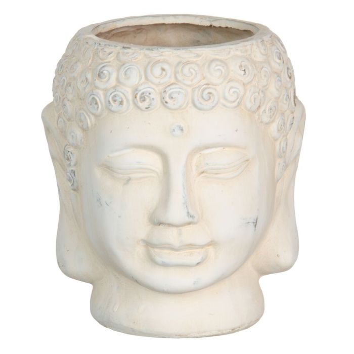 Macetero Crema Terracota Buda Oriental 14 x 14 x 15,5 cm 3