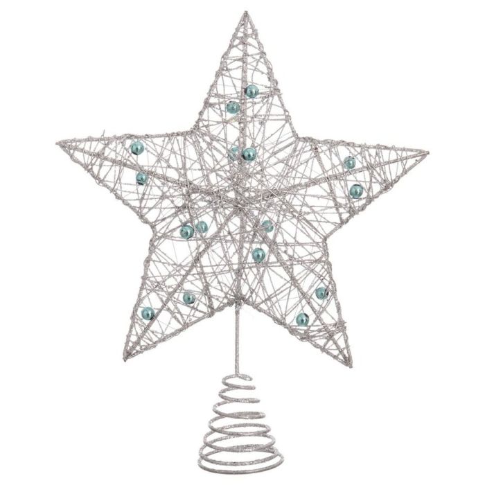 Estrella de Navidad Plateado Plata Metal Árbol 20 x 5 x 25 cm 3