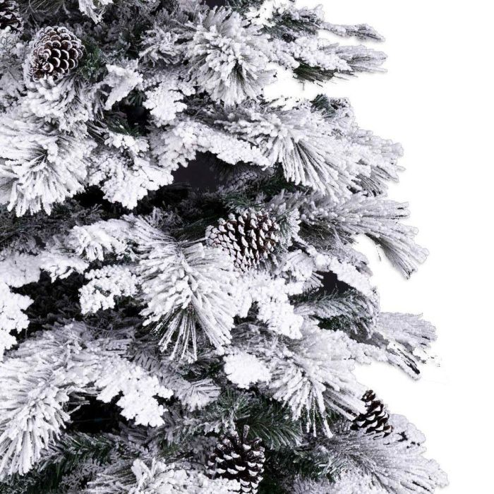 Árbol de Navidad Blanco Verde PVC Metal Polietileno 150 cm 2