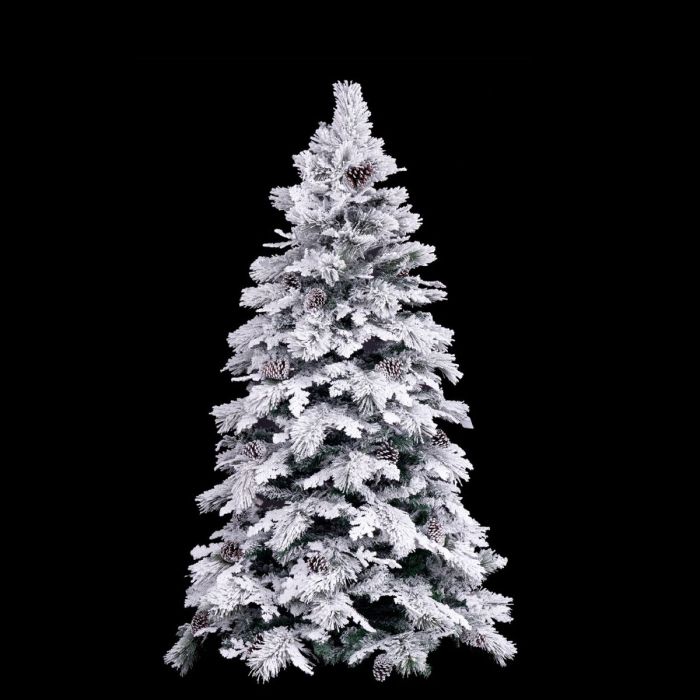 Árbol de Navidad Blanco Verde PVC Metal Polietileno 150 cm 1