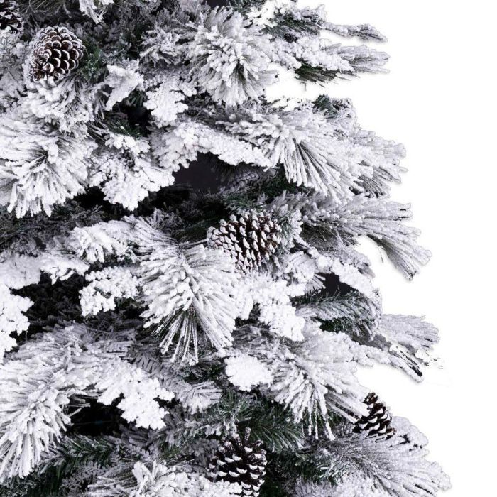 Árbol de Navidad Blanco Verde PVC Metal Polietileno 180 cm 2