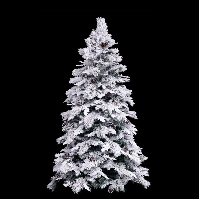 Árbol de Navidad Blanco Verde PVC Metal Polietileno 180 cm 1
