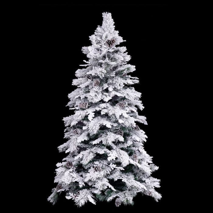 Árbol de Navidad Blanco Verde PVC Metal Polietileno 210 cm 3
