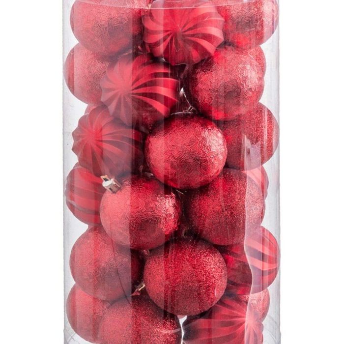 Bolas de Navidad Rojo Plástico 6 x 6 x 6 cm (30 unidades) 1