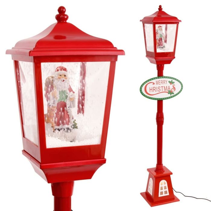 Adorno Navideño Rojo Multicolor Madera Resina Navidad 135 cm 1