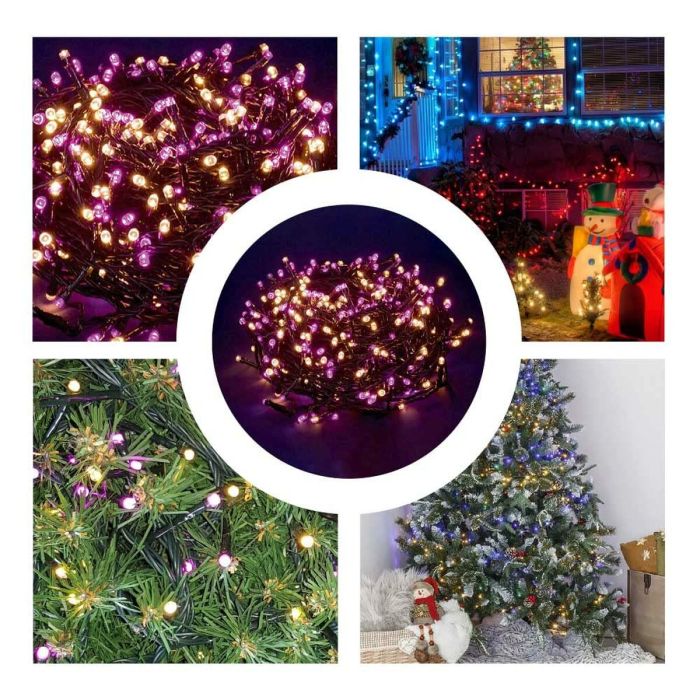 Guirnalda de Luces LED 50 m Rosa 6 W Navidad 1