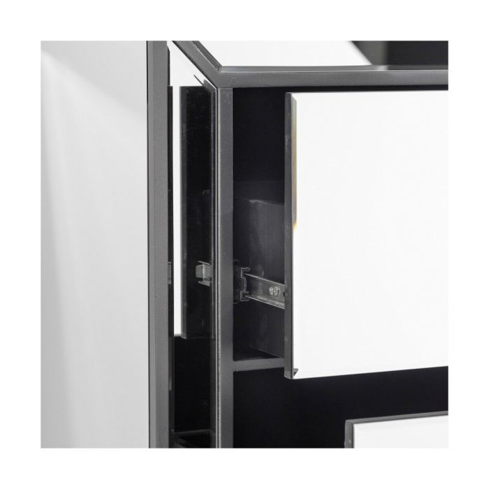 Mesita de Noche BRIGHT 50 x 40 x 68 cm Espejo Cristal DMF 4 Mesita de Noche BRIGHT 50 x 40 x 68 cm Espejo Cristal DMF 4