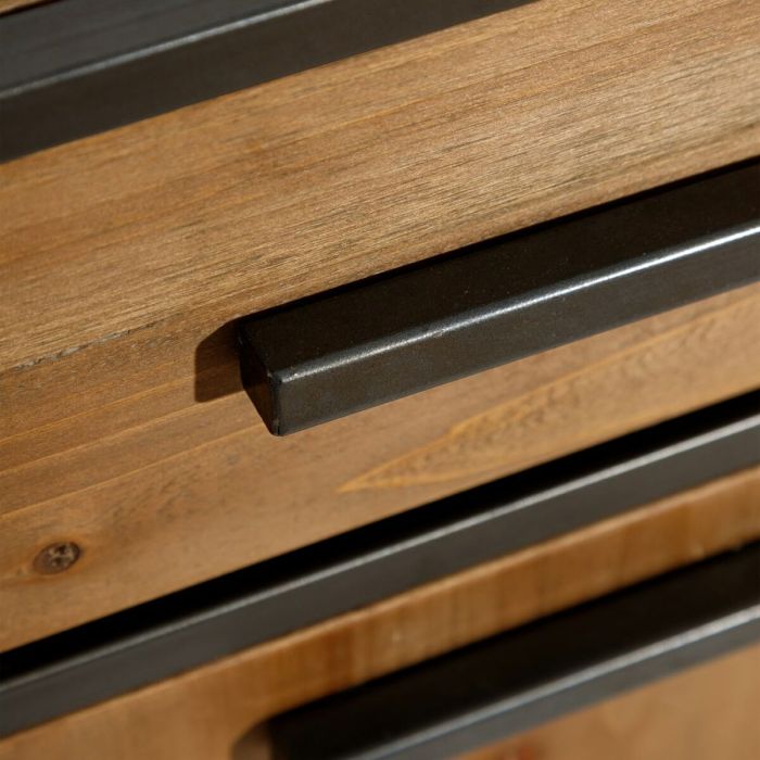 Aparador CÉSARE 150 x 48 x 83 cm Negro Metal Madera Marrón 4 Aparador CÉSARE 150 x 48 x 83 cm Negro Metal Madera Marrón 4