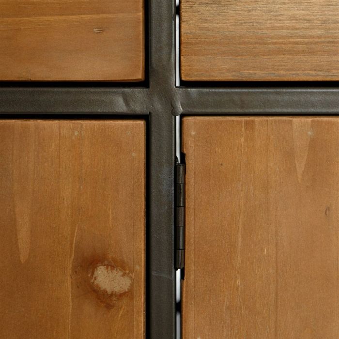 Aparador CÉSARE 150 x 48 x 83 cm Negro Metal Madera Marrón 2 Aparador CÉSARE 150 x 48 x 83 cm Negro Metal Madera Marrón 2