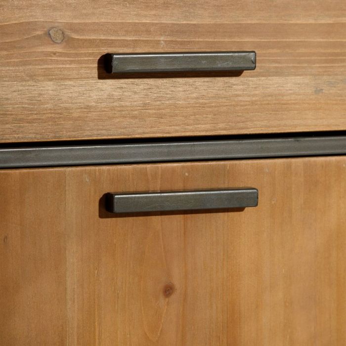 Aparador CÉSARE 150 x 48 x 83 cm Negro Metal Madera Marrón 1 Aparador CÉSARE 150 x 48 x 83 cm Negro Metal Madera Marrón 1