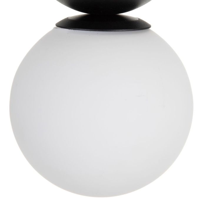 Lámpara de Techo 13,8 x 13,8 x 25,8 cm Cristal Metal Blanco 4