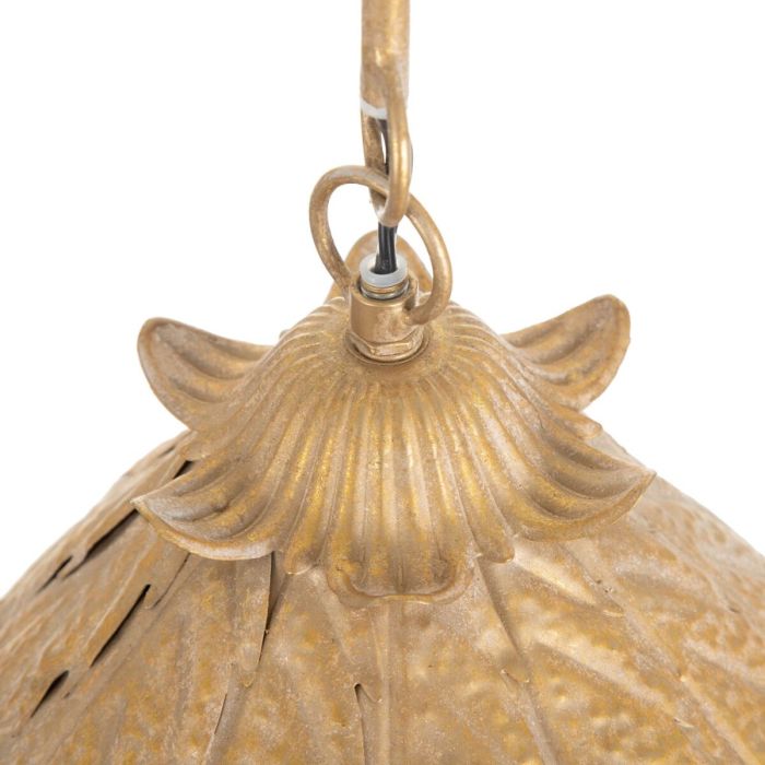 Lámpara de Techo Hojas Dorado Metal 23 x 23 x 25 cm 5 Lámpara de Techo Hojas Dorado Metal 23 x 23 x 25 cm 5