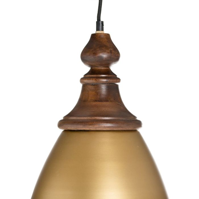 Lámpara de Techo 21 x 21 x 37 cm Dorado Madera Hierro 4