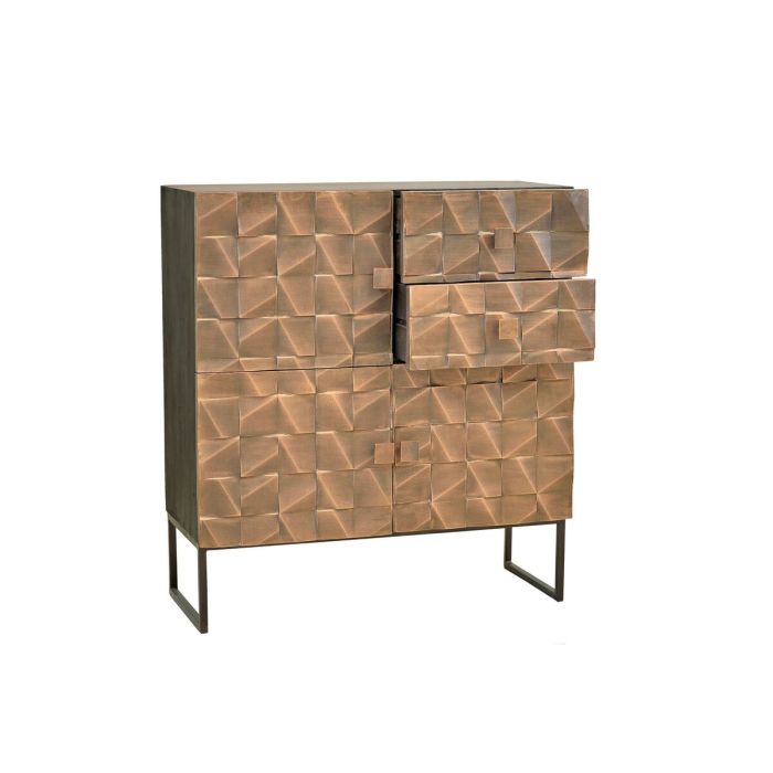 Aparador Alexandra House Living Marrón oscuro Hierro Madera de mango 100 x 110 x 42 cm 4